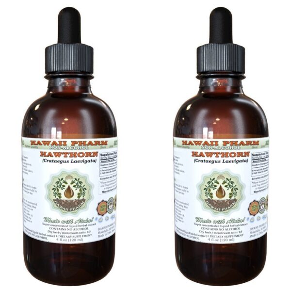 Pack doble de extracto espino blanco sin alcohol Hawaii Pharm 4 oz