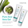 Paquete doble gel aloe vera sin gluten para cuidado piel
