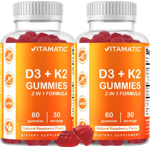 Paquete doble gominolas Vitamatic vitamina d3 y k2 60 unidades