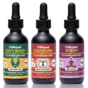 Version 1.0.0 Pack extracto triple hongos reishi lions mane cordyceps lifecykel