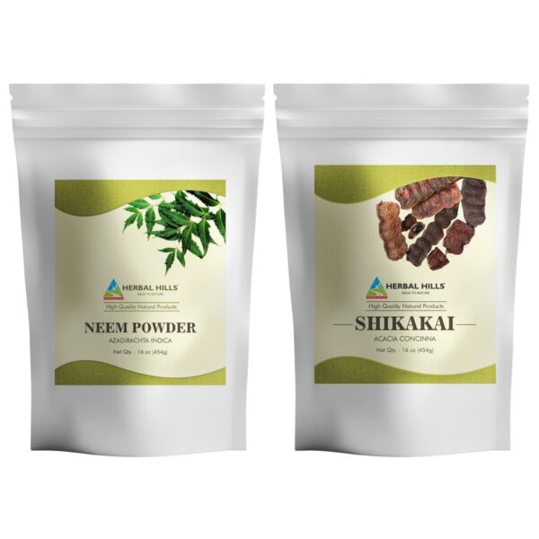 Paquete HERBAL HILLS polvo neem y shikkai natural