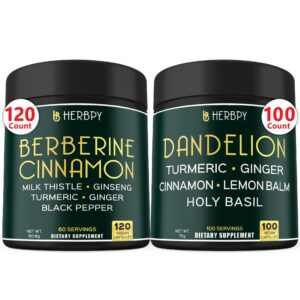 Pack Herbpy suplementos herbales berberina diente de león