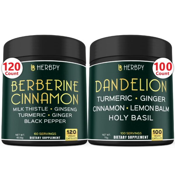 Pack Herbpy suplementos herbales berberina diente de león