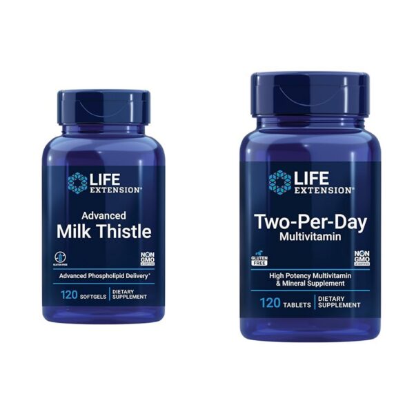 Version 1.0.0 Pack Life Extension Cardo Mariano Avanzado y multivitamínico 120 softgels y 120 tabletas