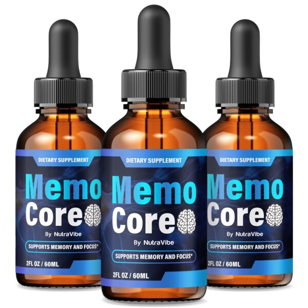 Paquete de 3 gotas Memo Core para apoyo de memoria