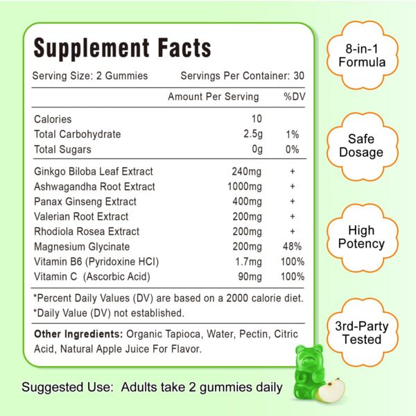 Version 1.0.0 Environmental packaging VZOXAINS gomitas ginkgo biloba