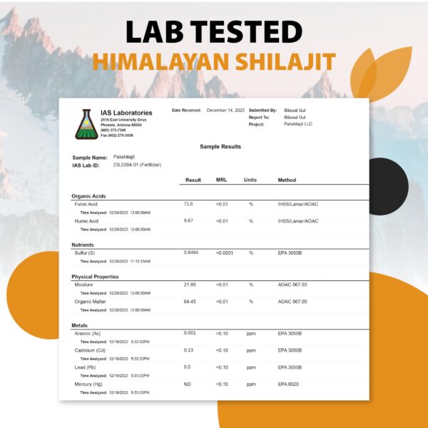 Version 1.0.0 Shilajit dorado PakShilajit lado