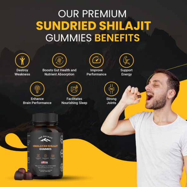 Gomitas PakShilajit Himalayan detalle de etiqueta