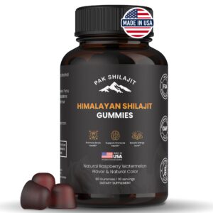 Gomitas PakShilajit Himalayan frente al empaque