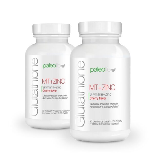 Paquete PaleoLife Glutatión Cardo Mariano Zinc 60 tabletas.