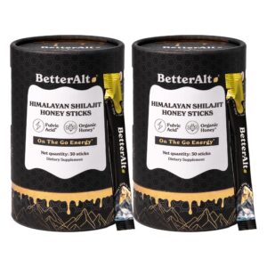 Palitos Better Alt Shilajit con miel orgánica y azafrán paquete doble