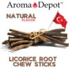 Palitos de regaliz Aroma Depot sabor natural para bocadillo saludable
