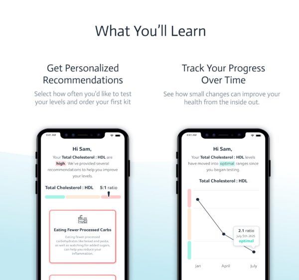 Panel de resultados de Choose Health