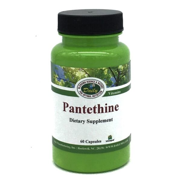 Pantesin Pantetina Daily Manufacturing vitamina b5 frasco 60 cápsulas