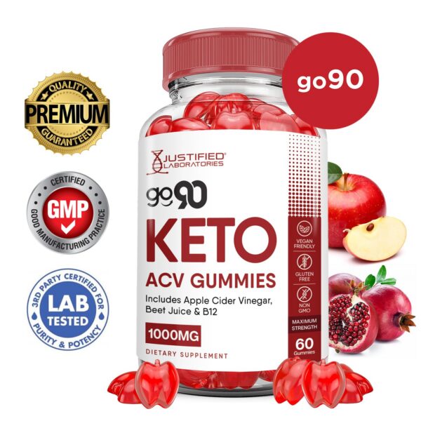 Version 1.0.0 Paquete de 10 Go 90 Keto ACV gomitas con ingredientes naturales