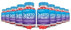 Paquete 10 Keto Blast Gummies ACV gomitas veganas sabor granada con B12
