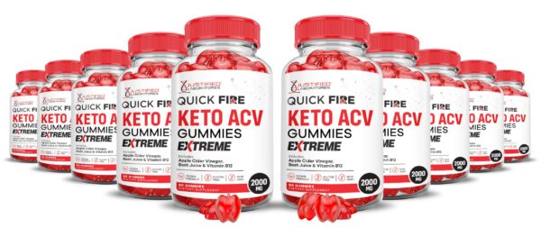 Version 1.0.0 Paquete 10 Quick Fire Keto ACV gomitas extreme 2000mg