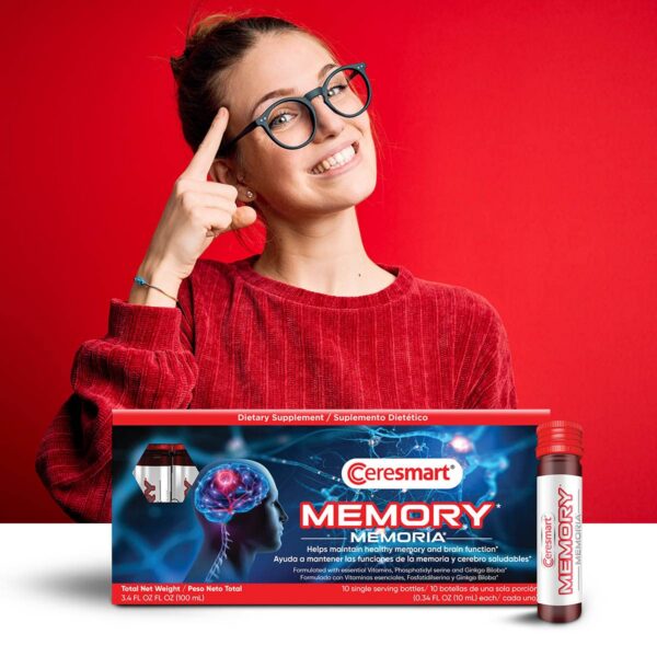 Paquete 10 shots suplemento memoria PHARMADEL Ceresmart