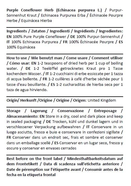 Paquete de 100 gramos té herbal Health Embassy