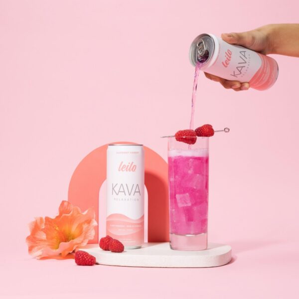 Paquete de 12 latas bebida Leilo frambuesa hibisco