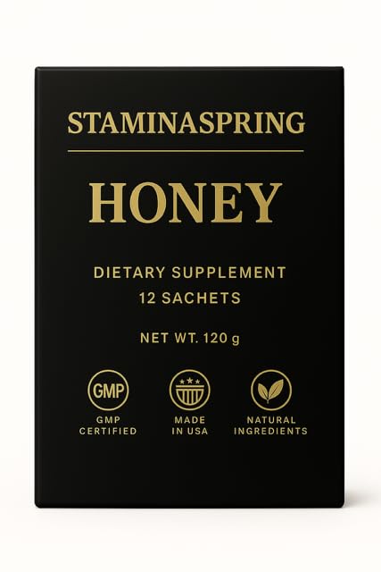 Paquete de 12 sobres individuales de miel Stamina Spring