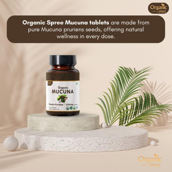 Paquete 120 tabletas Mucuna Pruriens orgánico y natural