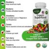 Paquete de 180 cápsulas Organic Superfood Greens
