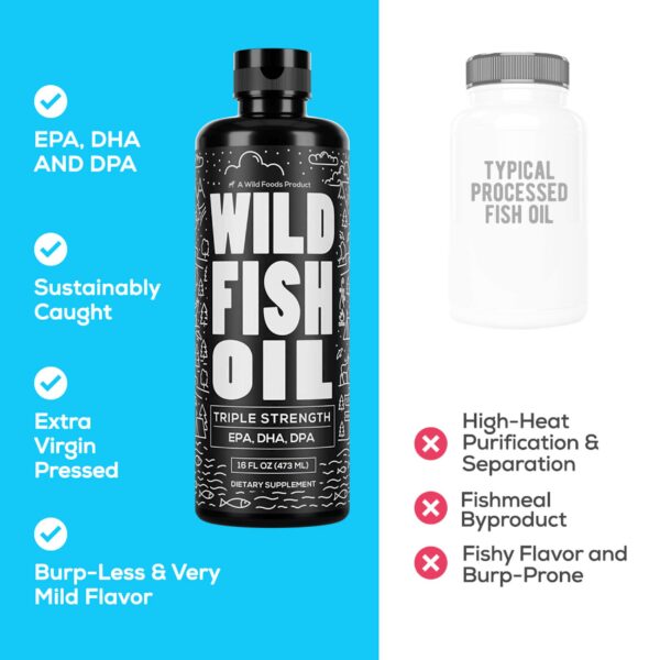 Paquete de 2 aceites omega 3 Wild Foods sin olor ni eructos