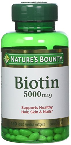 Paquete de 2 biotina nature's bounty 5000mcg 60 tabletas