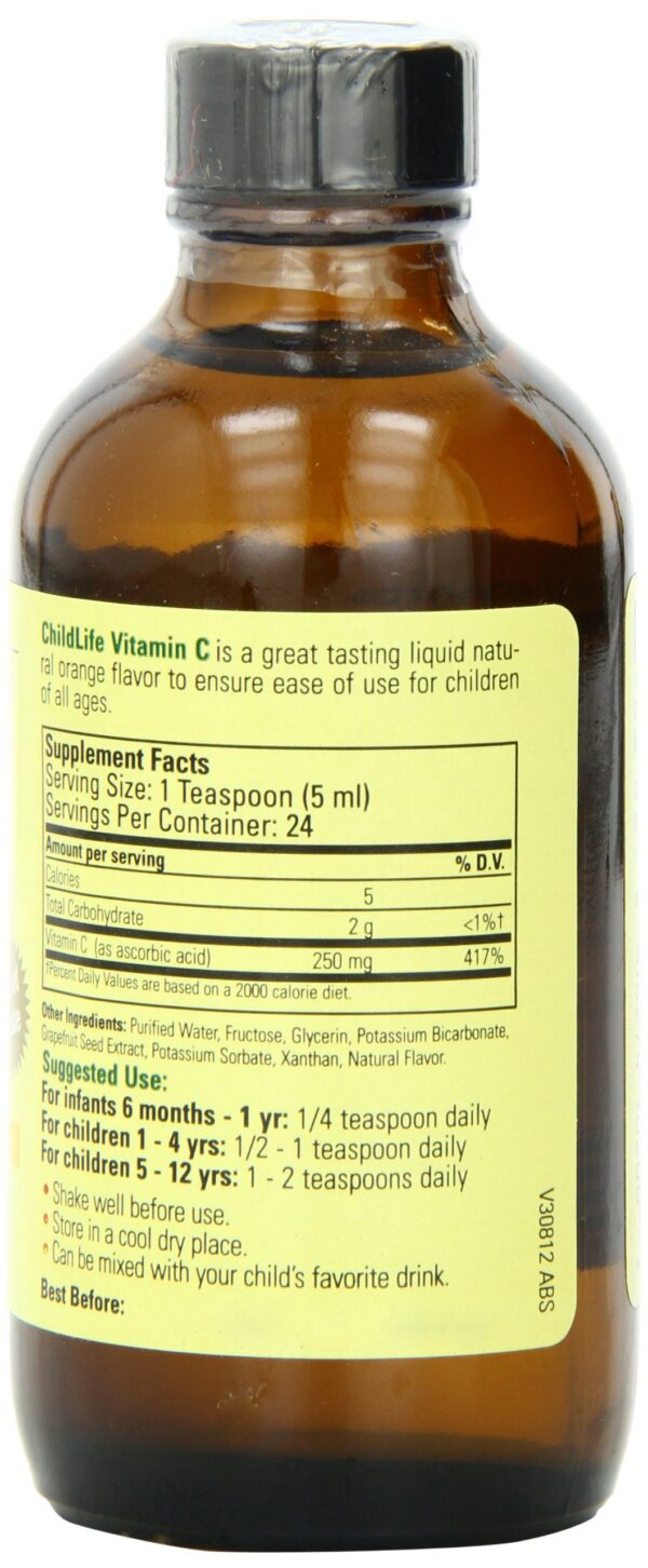 Paquete de 2 botellas vitamina c líquida Child Life 4 onzas