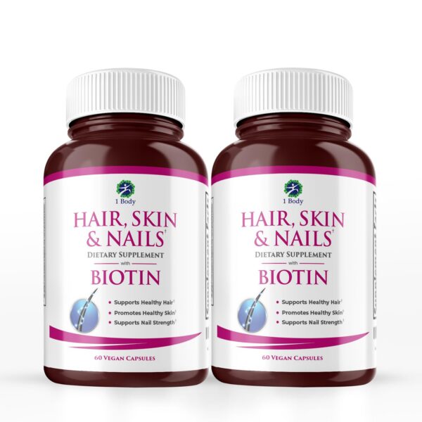 Version 1.0.0 Paquete de 2 botellas vitaminas para cabello piel y uñas 1 Body