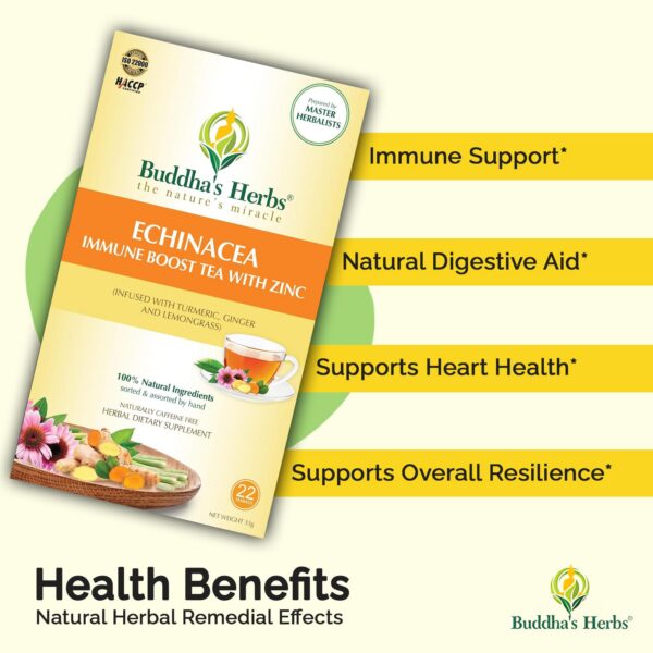Paquete de 2 Buddha's Herbs té herbal apoyo inmunológico