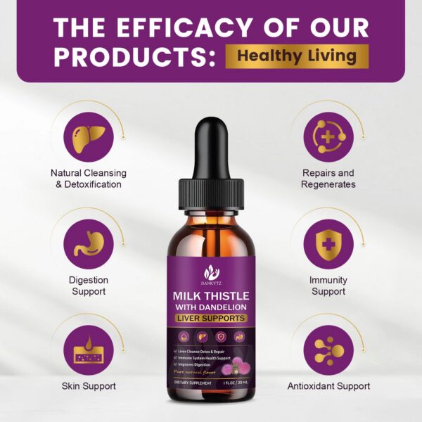 Paquete 2 gotas cardo mariano detox hígado sin gluten ni OMG