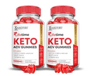 Paquete 2 Lifetime Keto ACV gomitas 1000mg B12 veganas