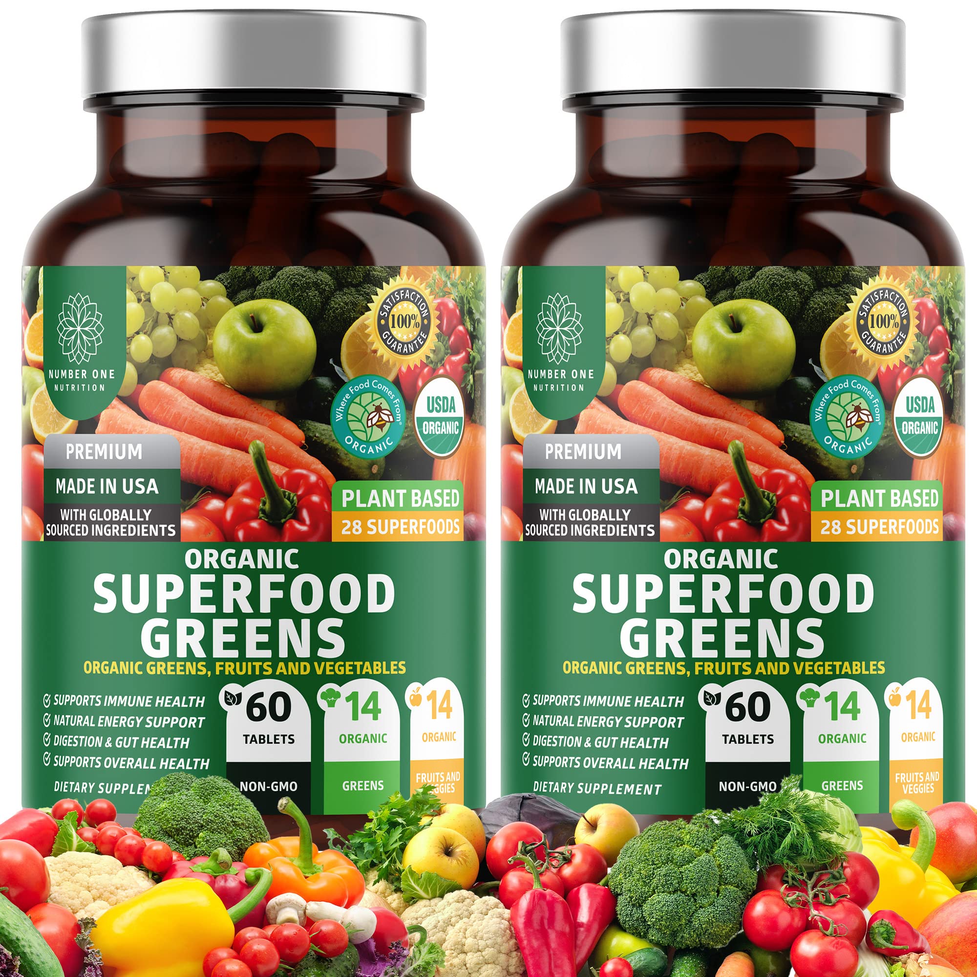 Number One Nutrition Superfood Green Organic