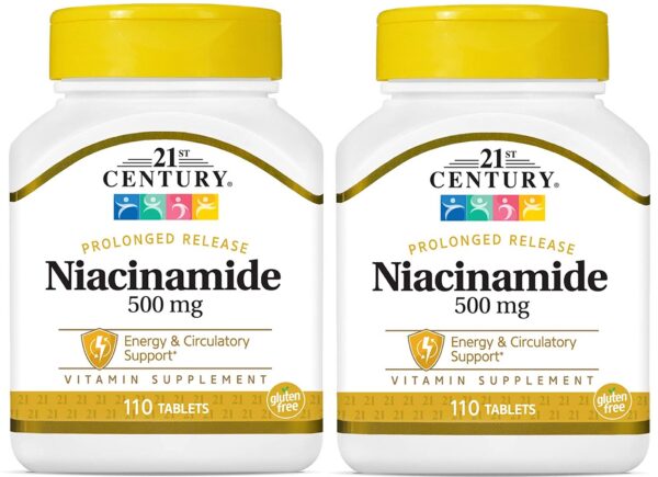 Paquete 2 niacinamida 500 mg tabletas liberación prolongada 110 unidades