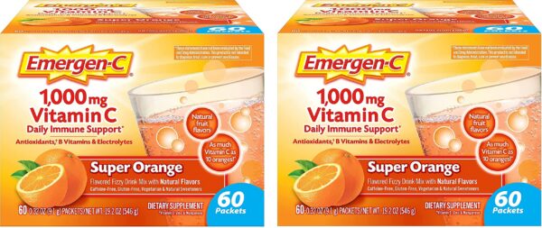 Paquete 2 polvo vitamina c emergen-c 1000mg