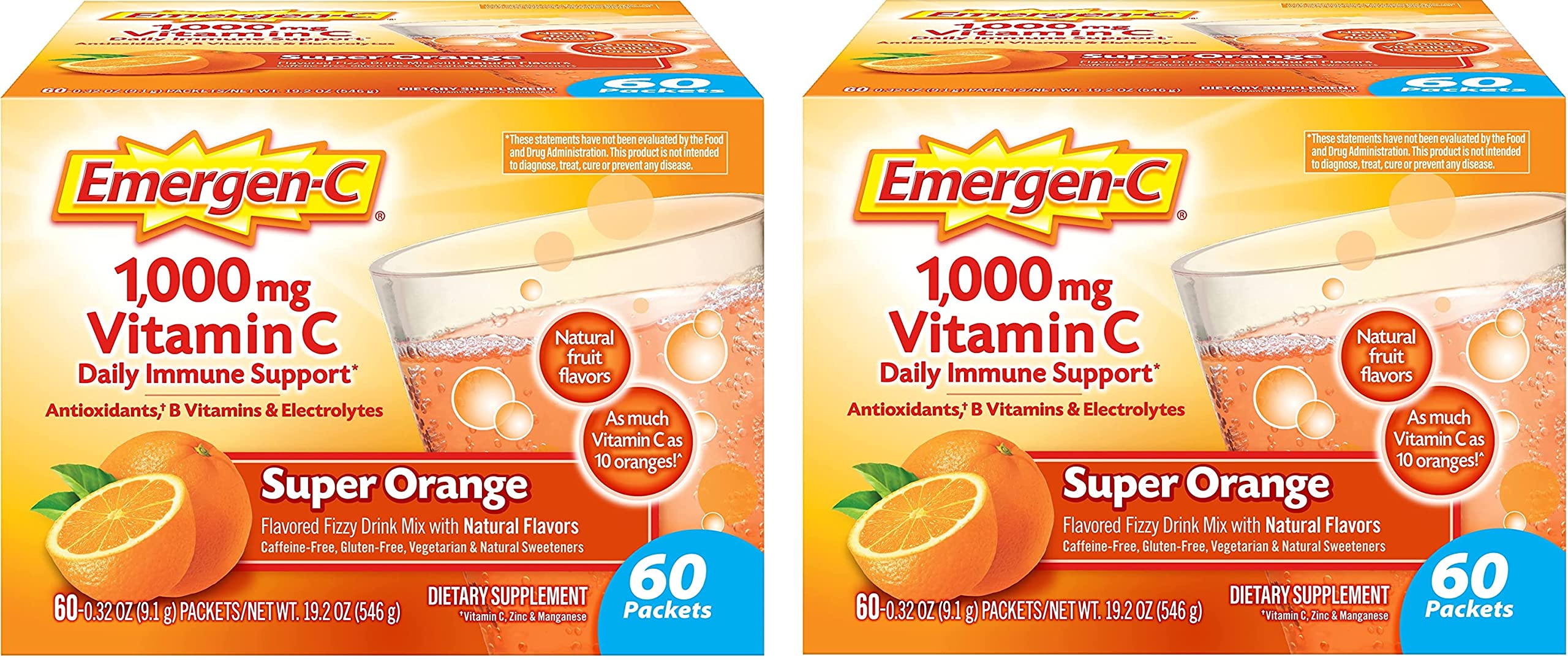 Emergen-C Vitamin C, 1000 mg supplement bottle