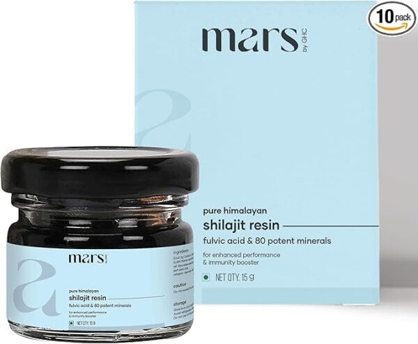 Paquete 2 de resina orgánica Shilajit Himalaya Mars 30g