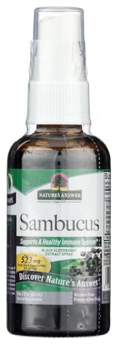 Frasco spray jarabe saúco Sambucus Nature's Answer 2 fl oz