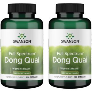 Paquete 2 Swanson Dong Quai 530mg 100 cápsulas