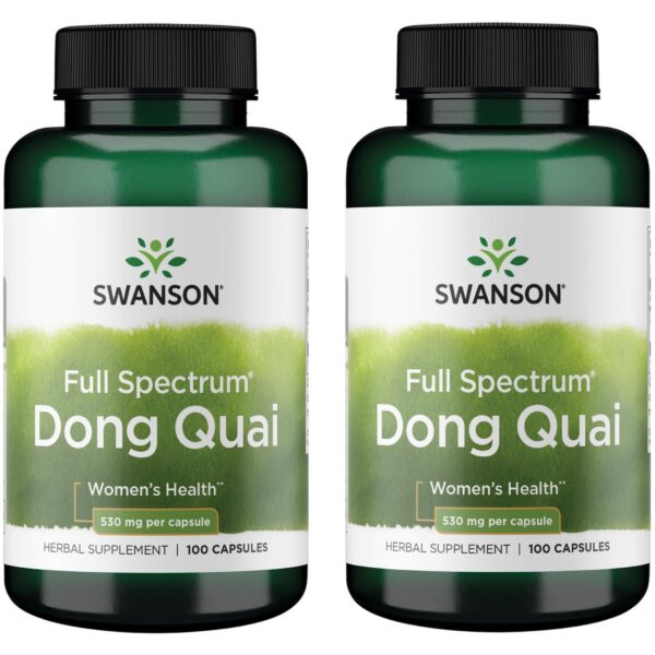 Paquete 2 Swanson Dong Quai 530mg 100 cápsulas