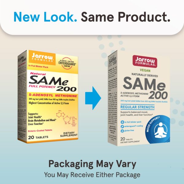 Paquete de 20 tabletas SAMe Jarrow Formulas para nutrición