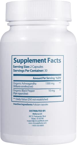 Paquete 3 Ashwagandha Clinical Effects suplemento natural 180 cápsulas