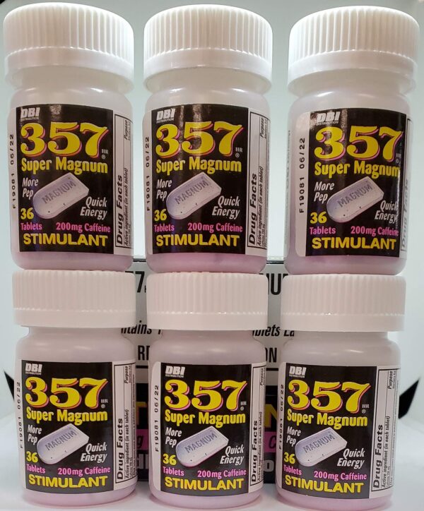 Botella de 357 Energy Pills Super Magnum con 36 tabletas