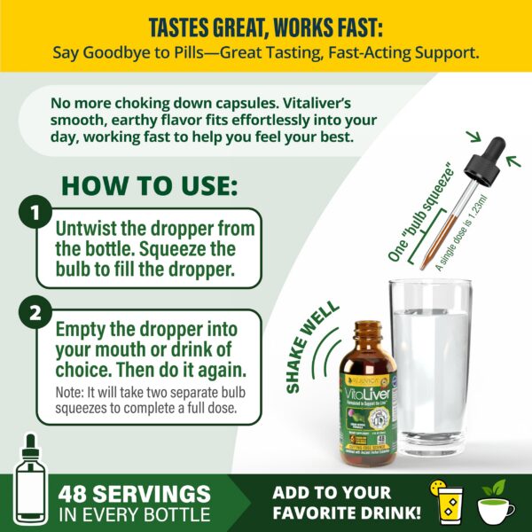 Version 1.0.0 Suplemento natural VitaLiver limpieza y detox de hígado bebidas líquidas