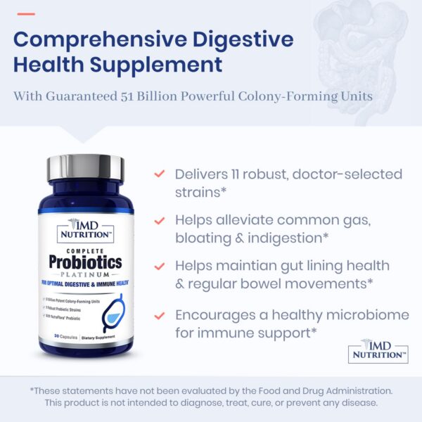 Version 1.0.0 paquete de 3 envases 1md complete probiotics platinum cápsulas vegetales