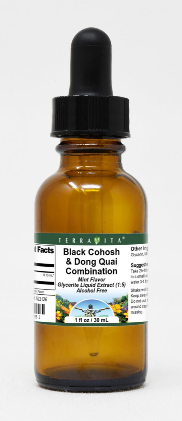 Extracto líquido Cohosh Negro y Dong Quai sabor menta TerraVita