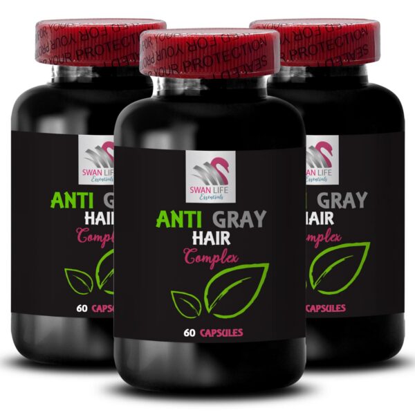 ANTI GRAY HAIR COMPLEX cápsulas anticanas 3 frascos 180 cápsulas