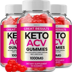 Paquete de tres gomitas keto ACV Great Results para pérdida peso
